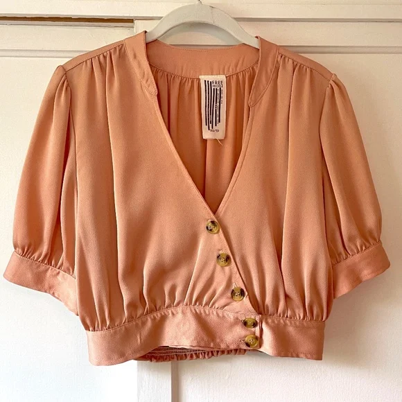 Silky Free People Blouse - Picture 1 of 13